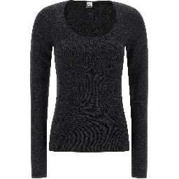 Gray Viscose Cardigan