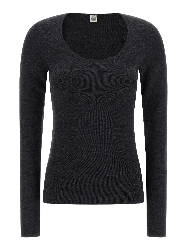 Gray Viscose Cardigan