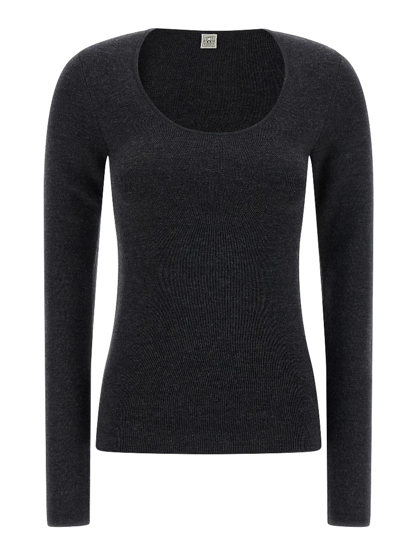 Gray Viscose Cardigan
