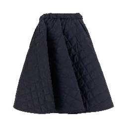 Blue Recycled Polyamide Midi Skirt