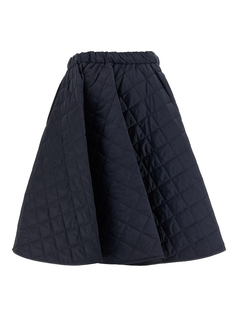 Blue Recycled Polyamide Midi Skirt
