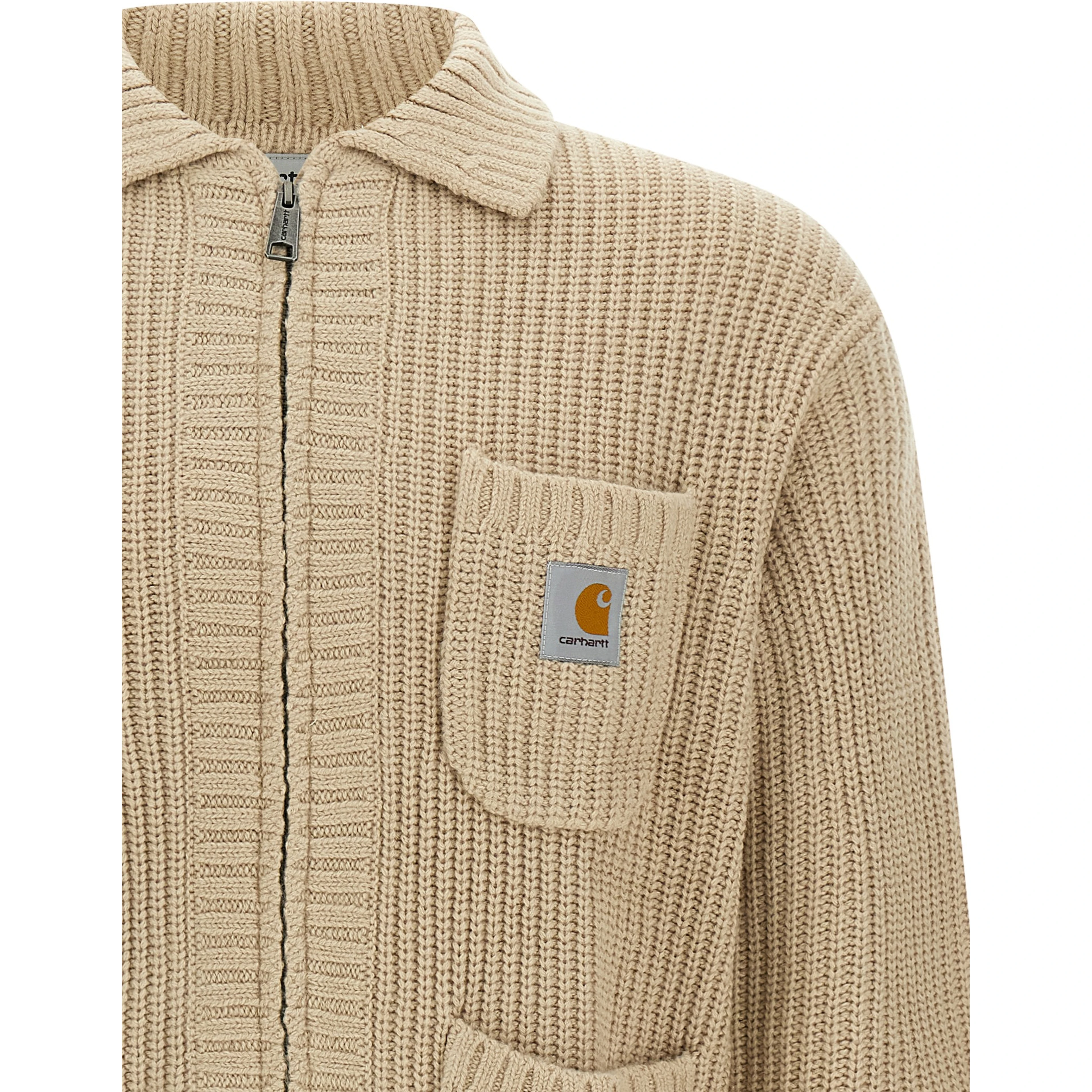 Beige Acetate Cardigan