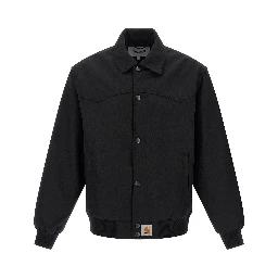 Black Polyester Bomber