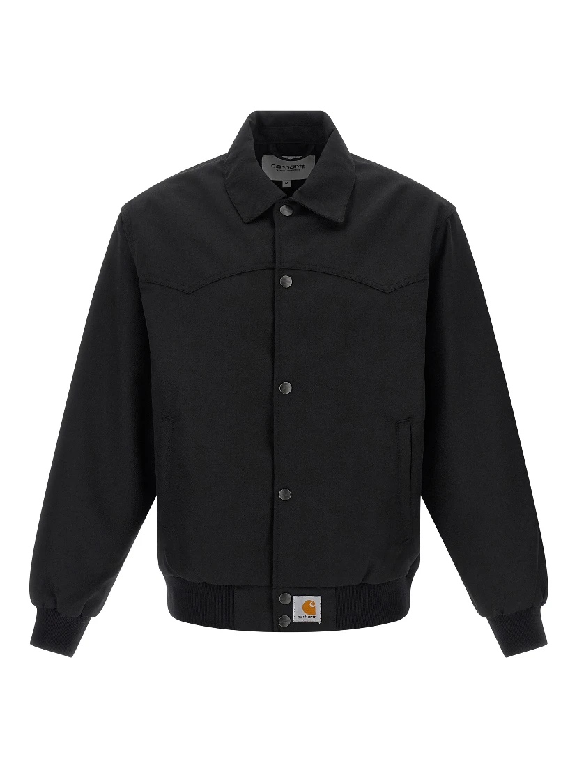Black Polyester Bomber
