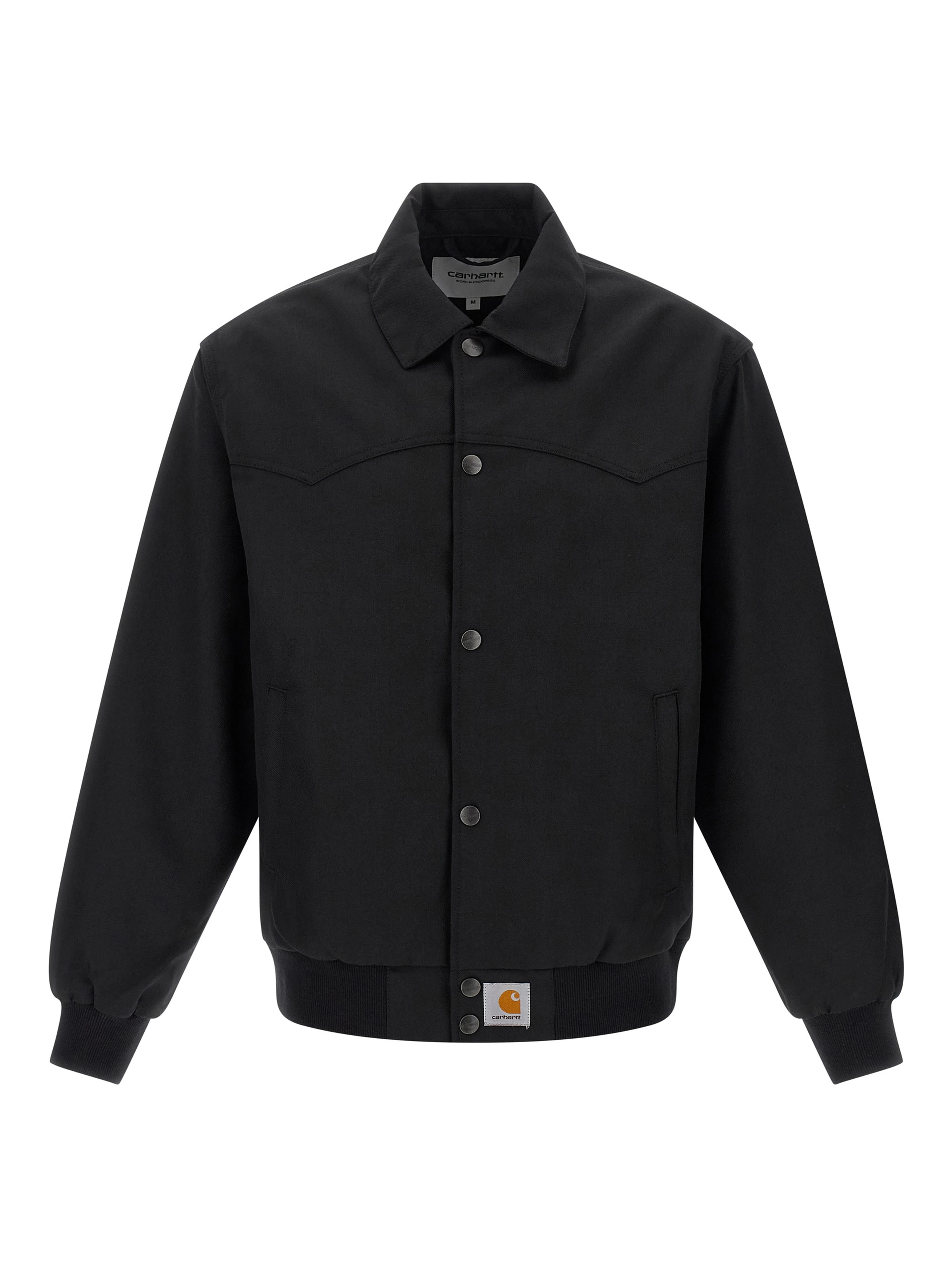 Black Polyester Bomber