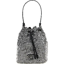Gray Viscose Handbag
