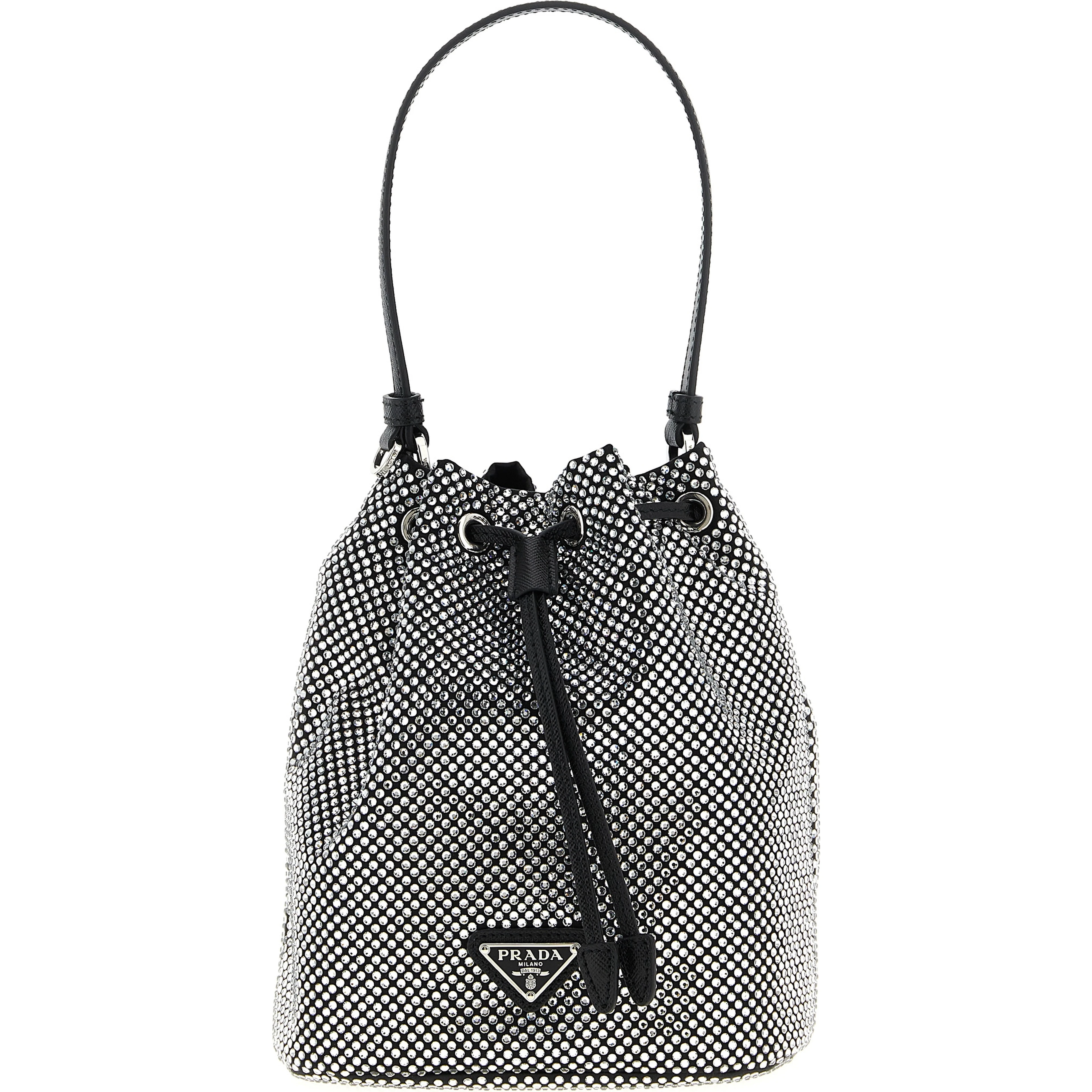 Gray Viscose Handbag