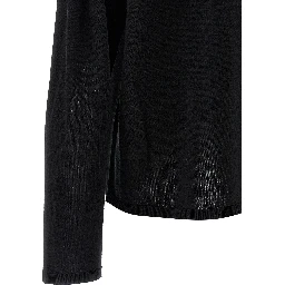 Black Wool Cardigan
