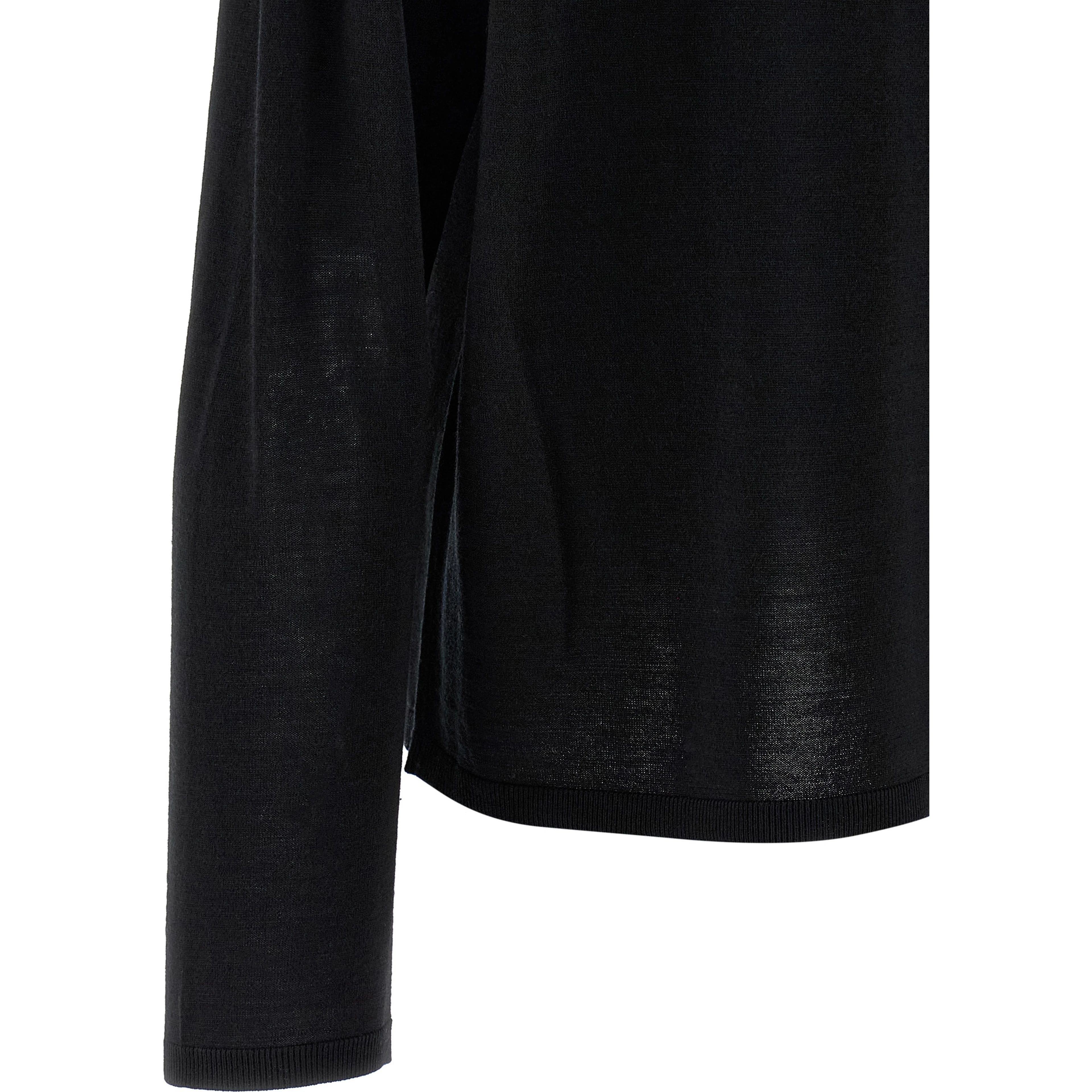 Black Wool Cardigan