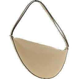 Beige Leather Shoulder Bag