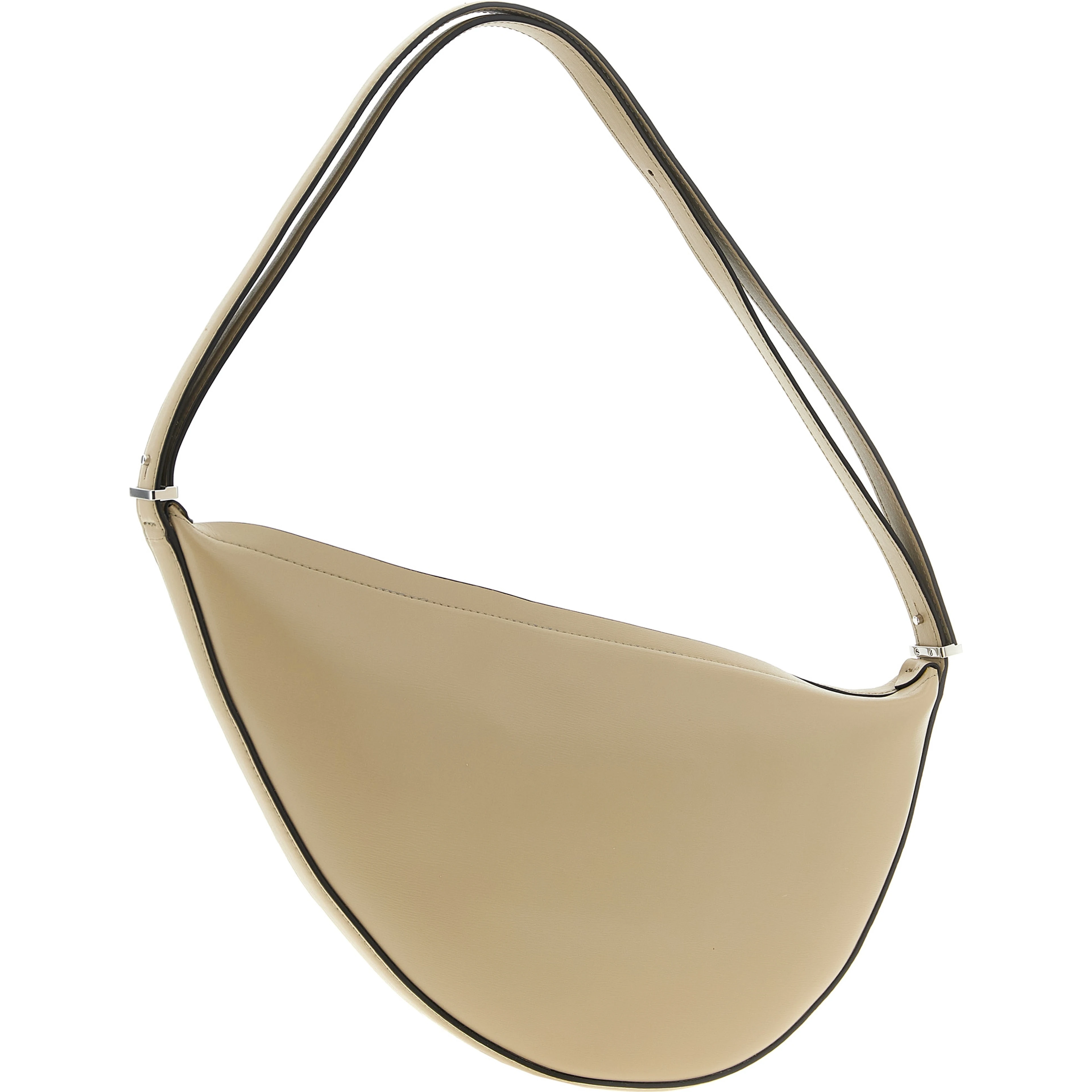 Beige Leather Shoulder Bag