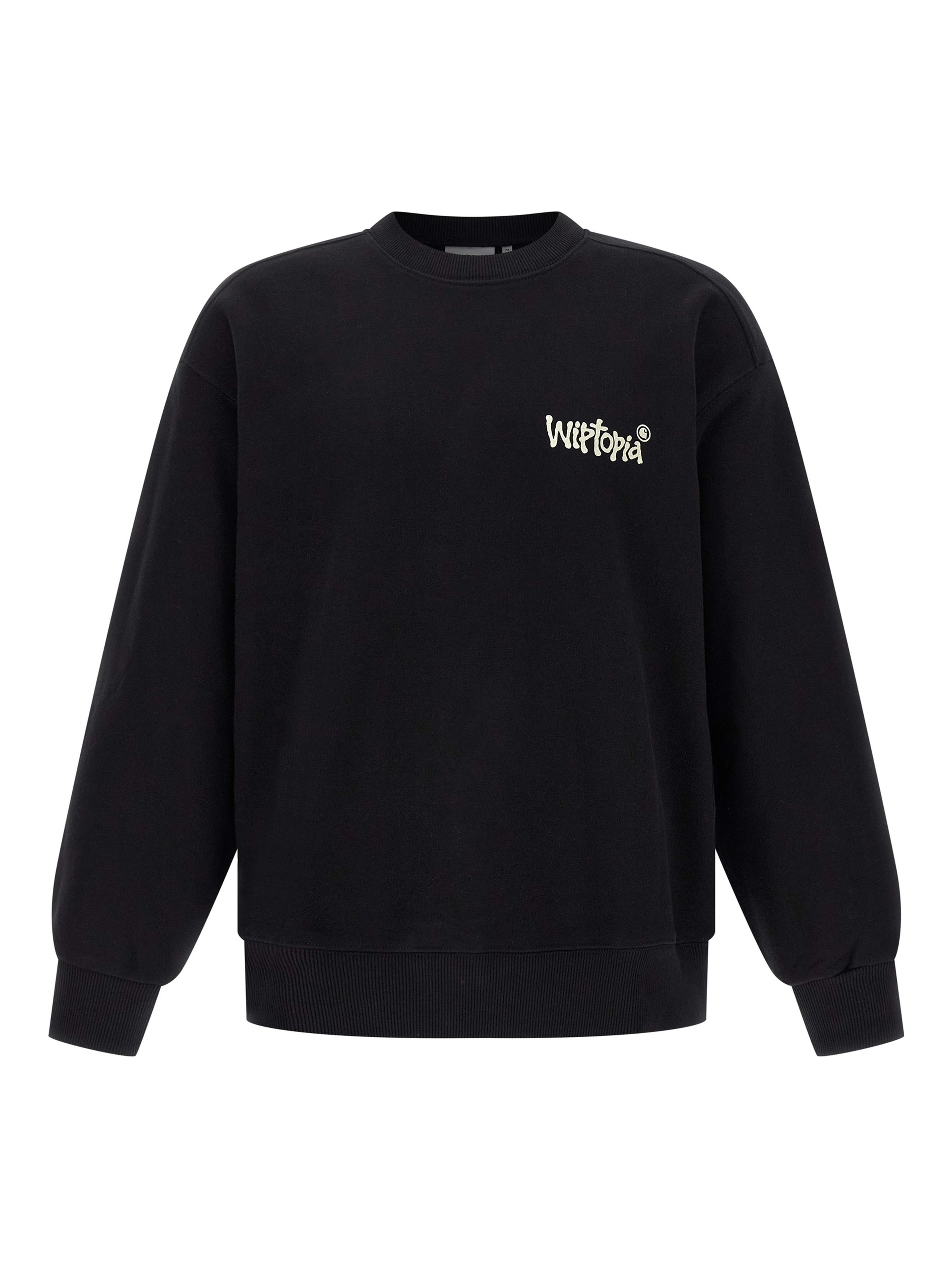 Black Cotton Sweatshirt