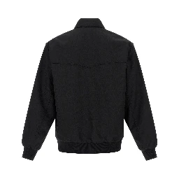 Black Polyester Bomber