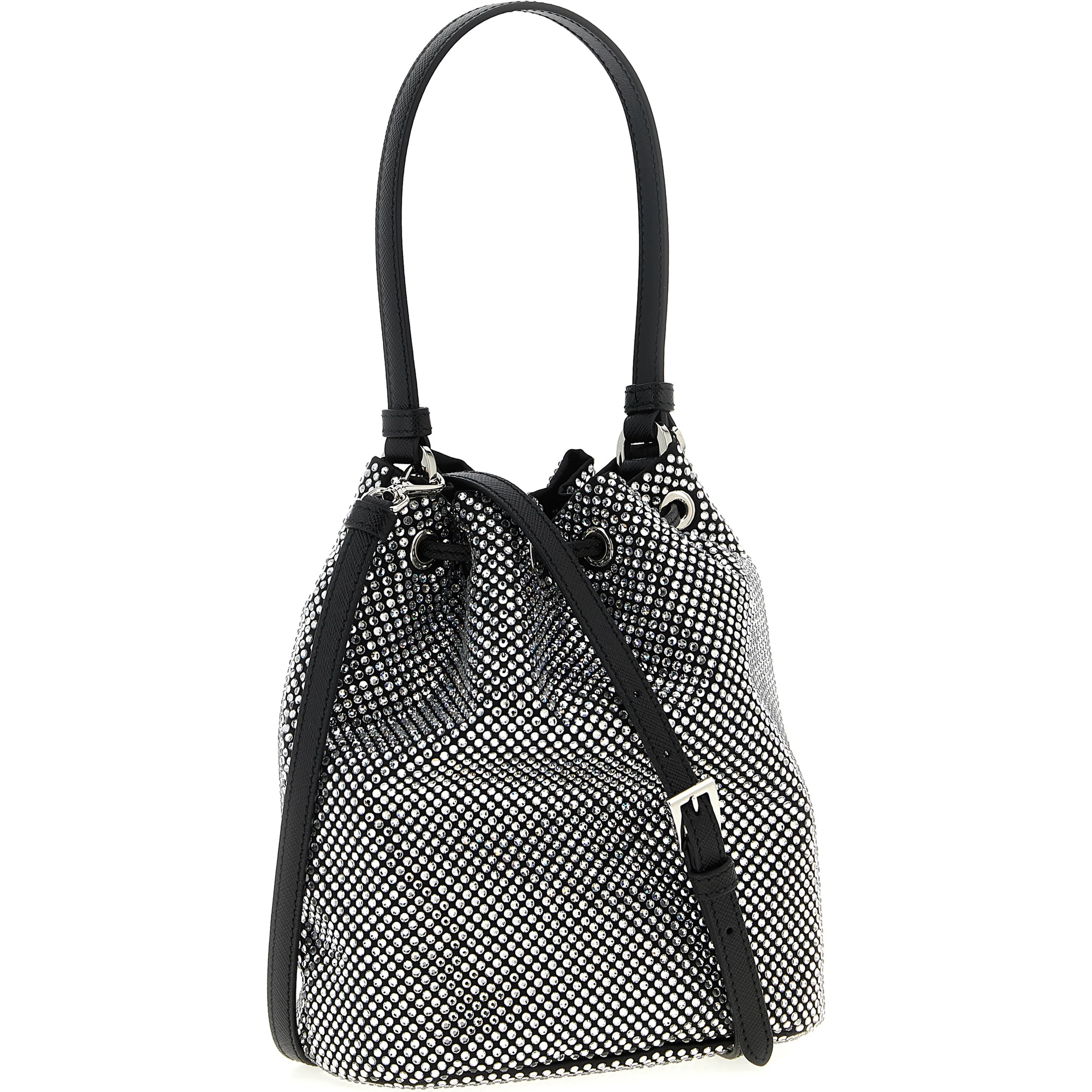 Gray Viscose Handbag