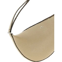 Beige Leather Shoulder Bag
