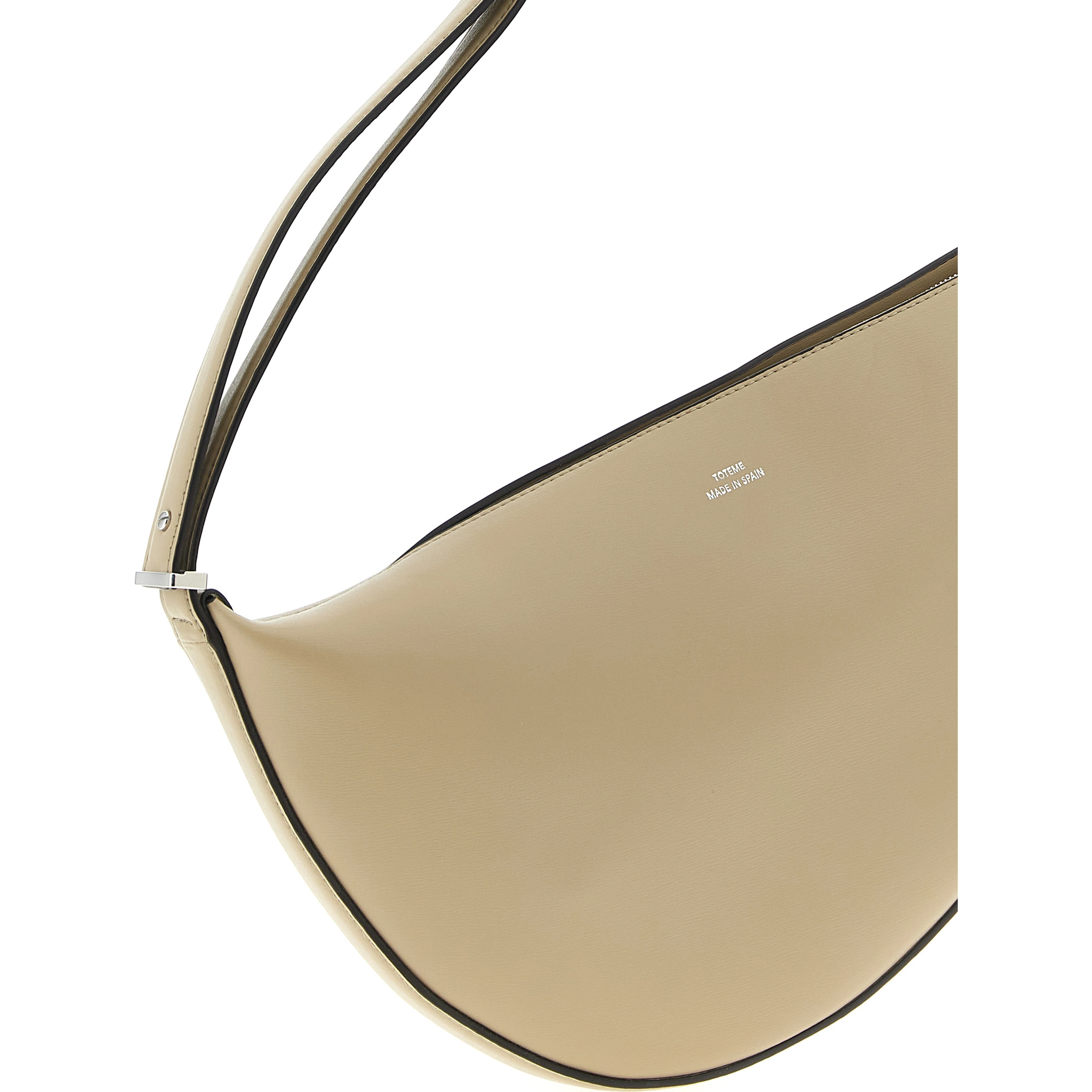 Beige Leather Shoulder Bag