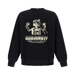 Black Cotton Sweatshirt