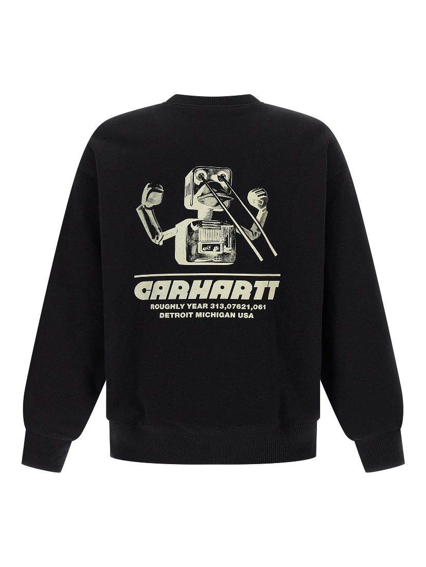 Black Cotton Sweatshirt