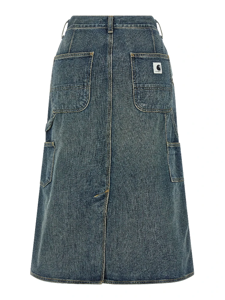 Blue Cotton Midi Skirt alternative