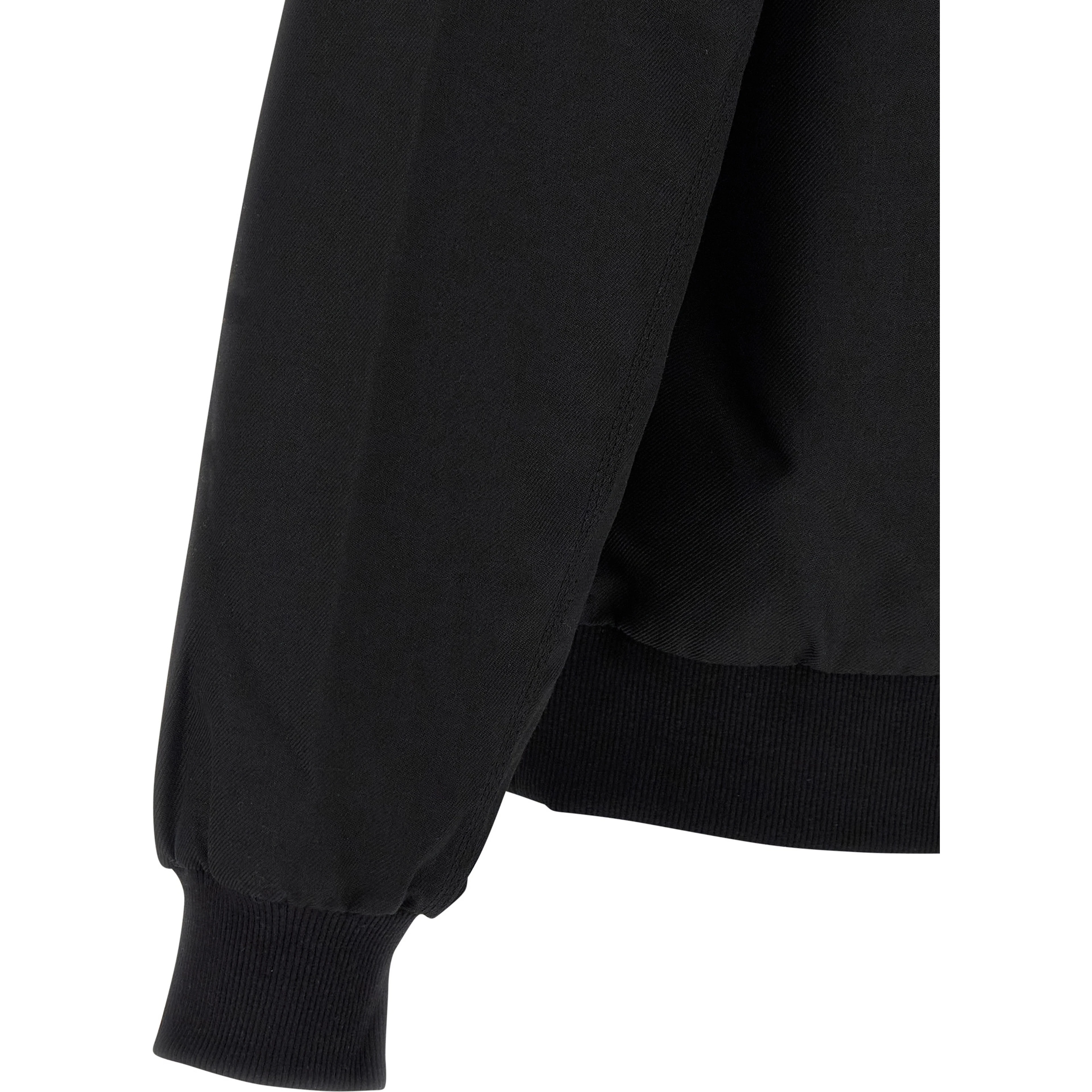 Black Polyester Bomber