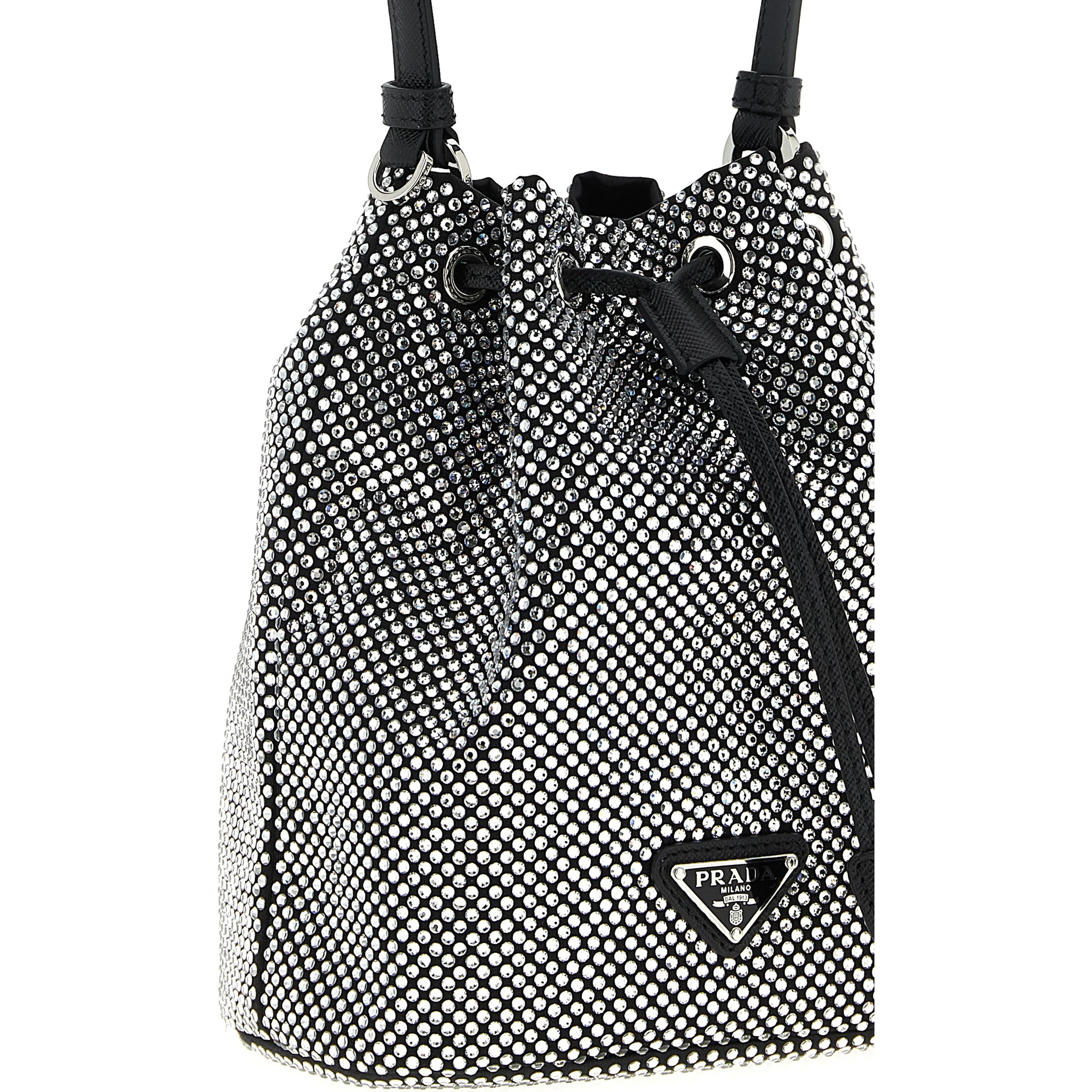 Gray Viscose Handbag