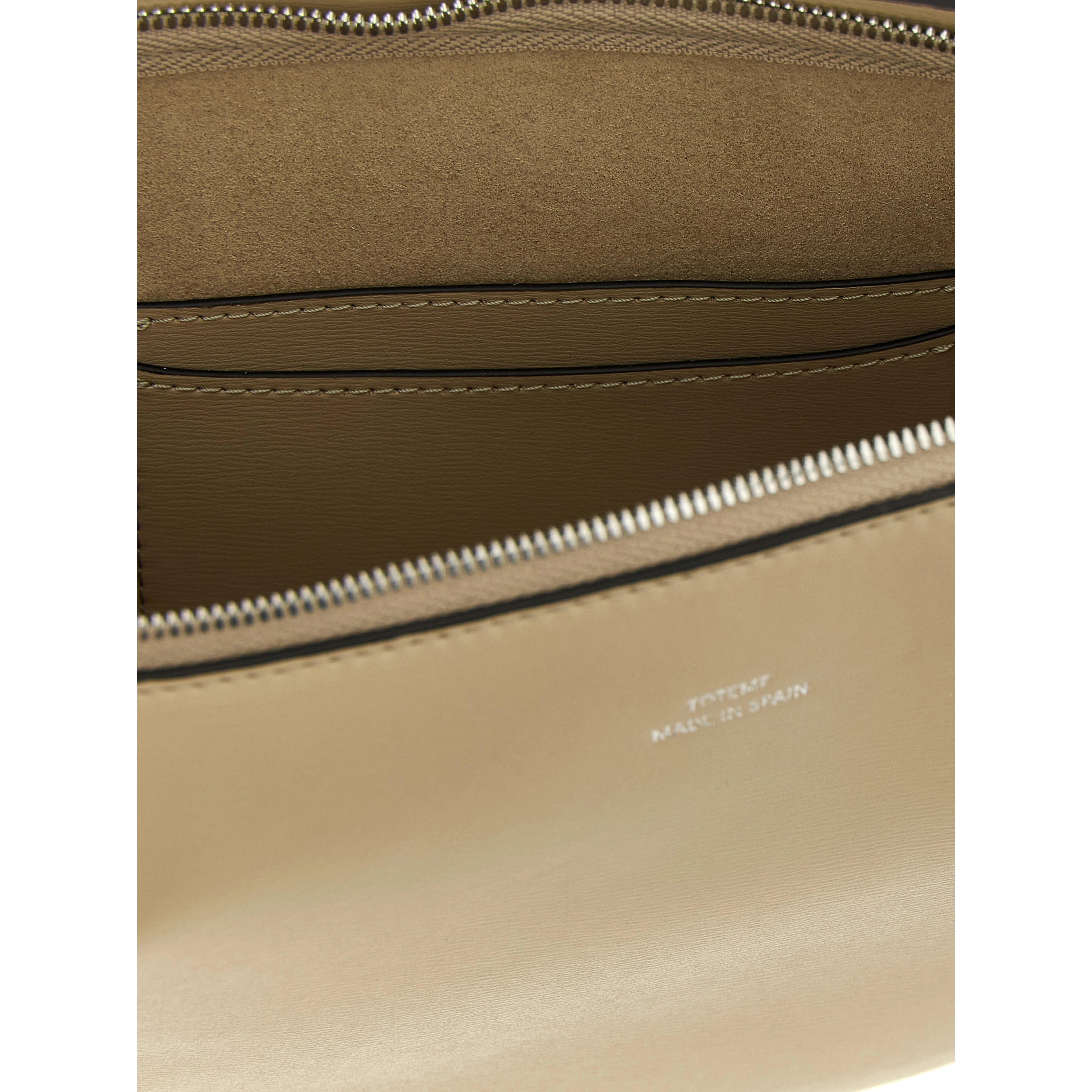 Beige Leather Shoulder Bag