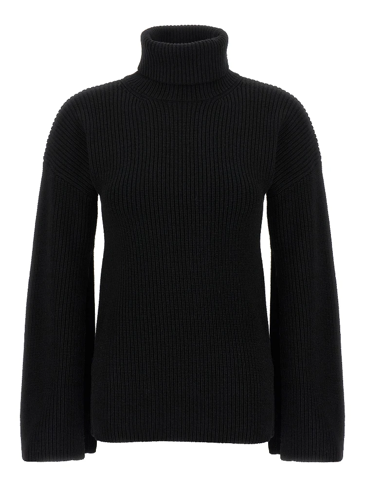 Black Wool Cardigan