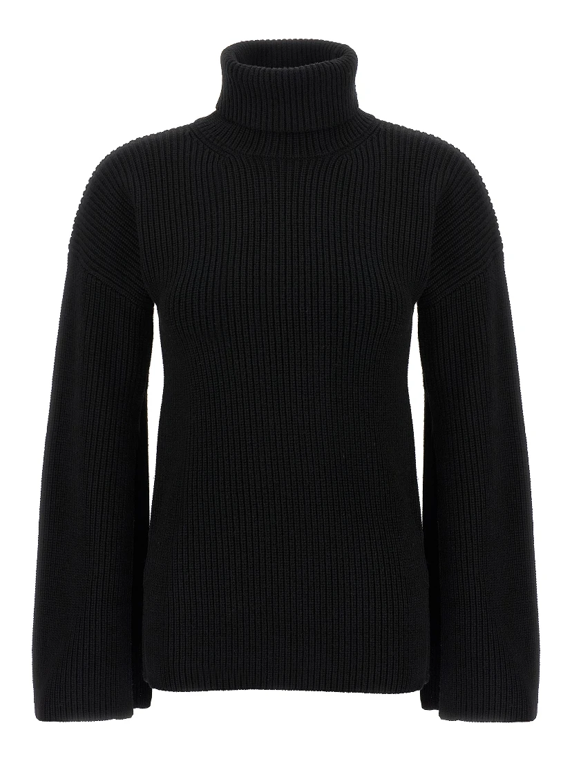 Black Wool Cardigan