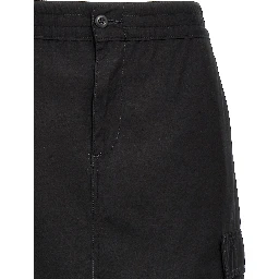 Black Cotton Midi Skirt