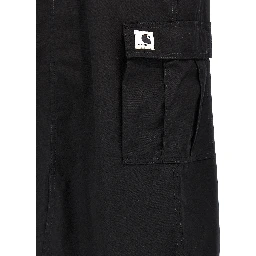 Black Cotton Midi Skirt