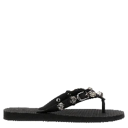 Black Rubber Slides