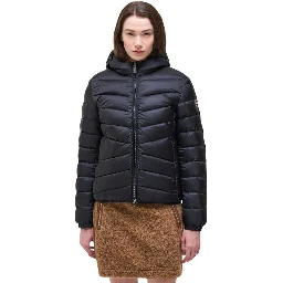 Black Polyamide Full-Length Jacket