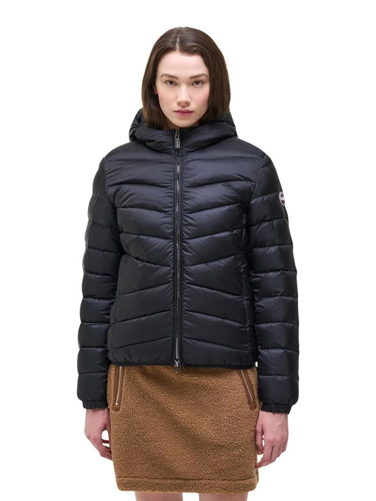 Black Polyamide Full-Length Jacket