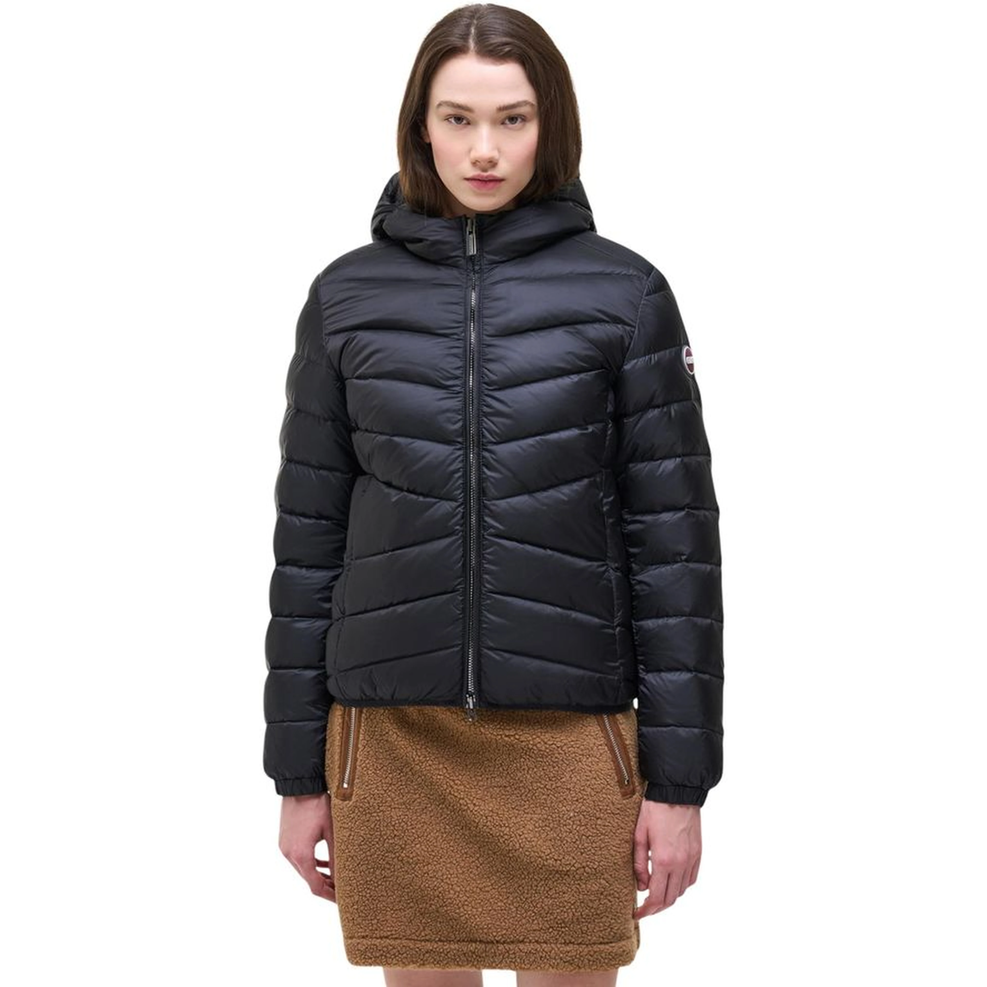Black Polyamide Full-Length Jacket