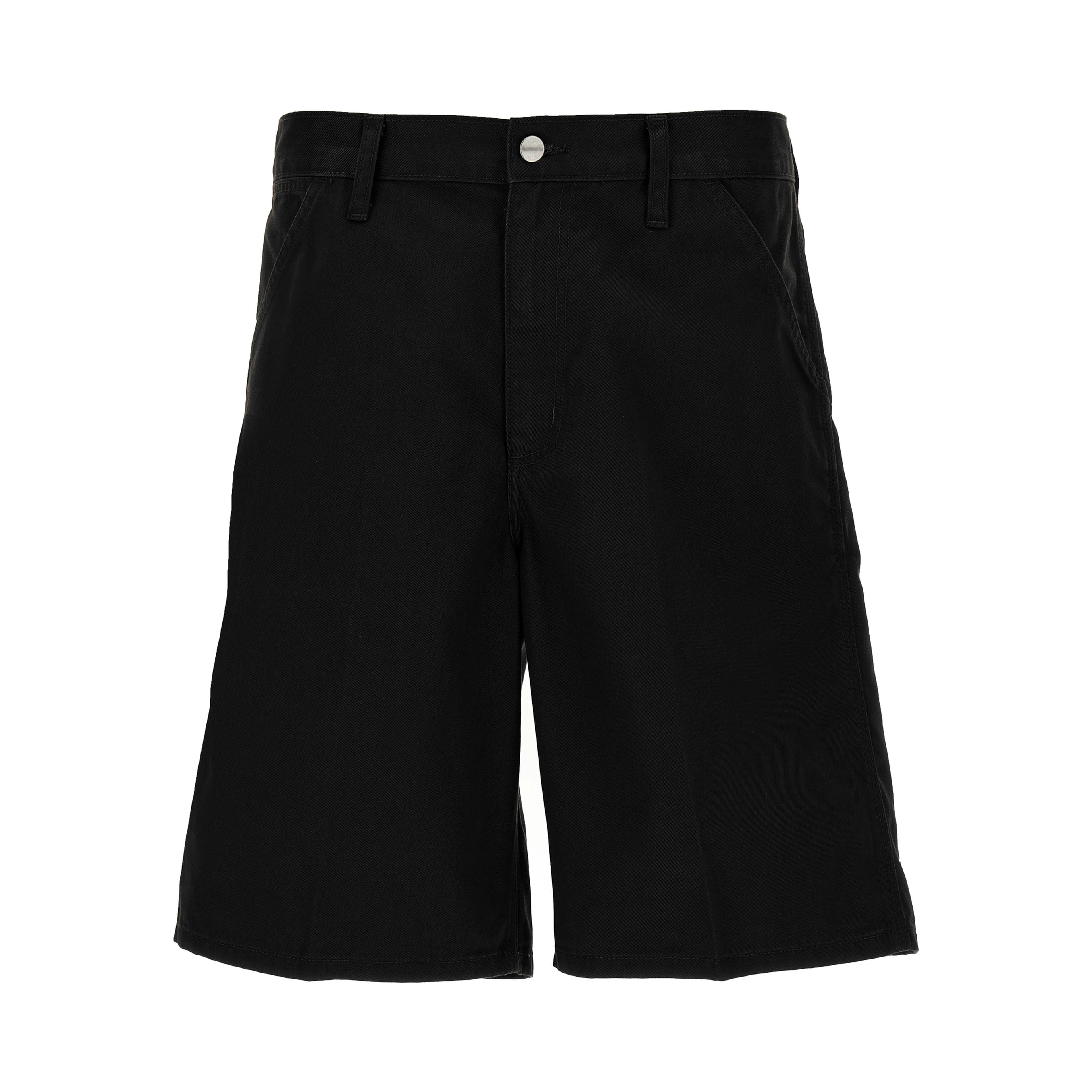 Black Polyester Bermuda Shorts