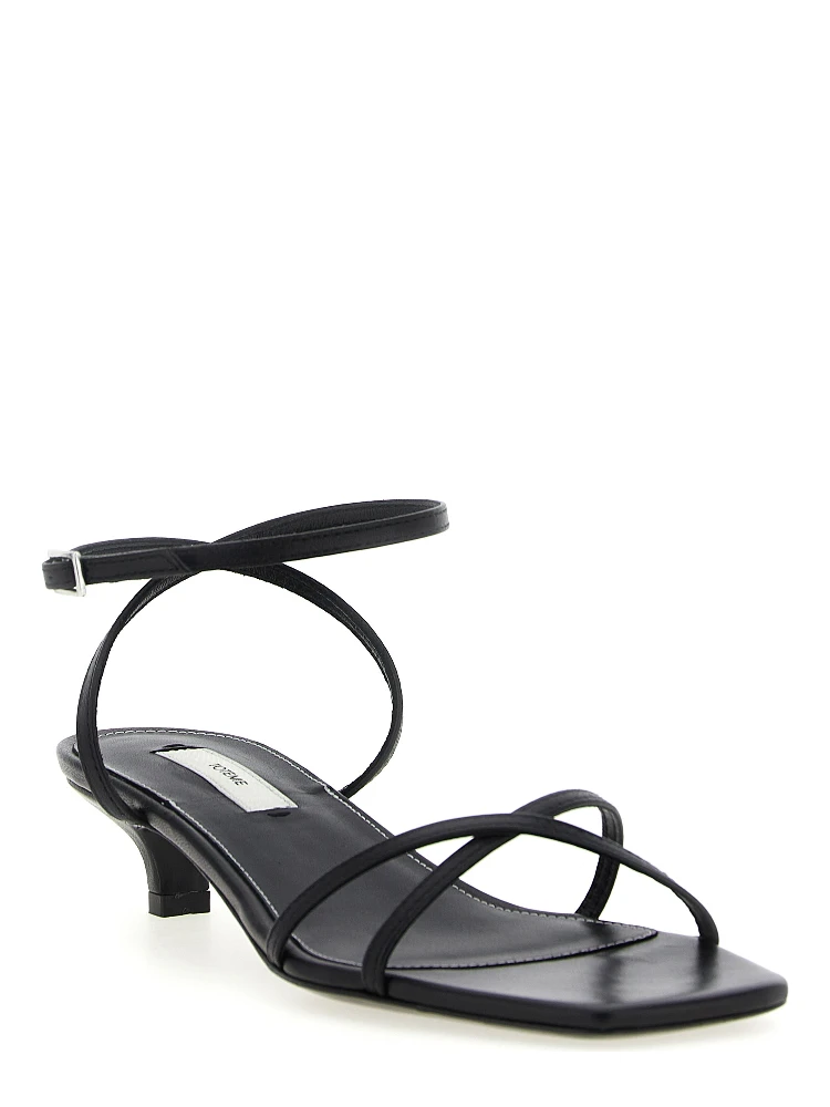Black Leather Mid Heel Pumps alternative