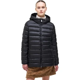 Black Polyamide Full-Length Jacket