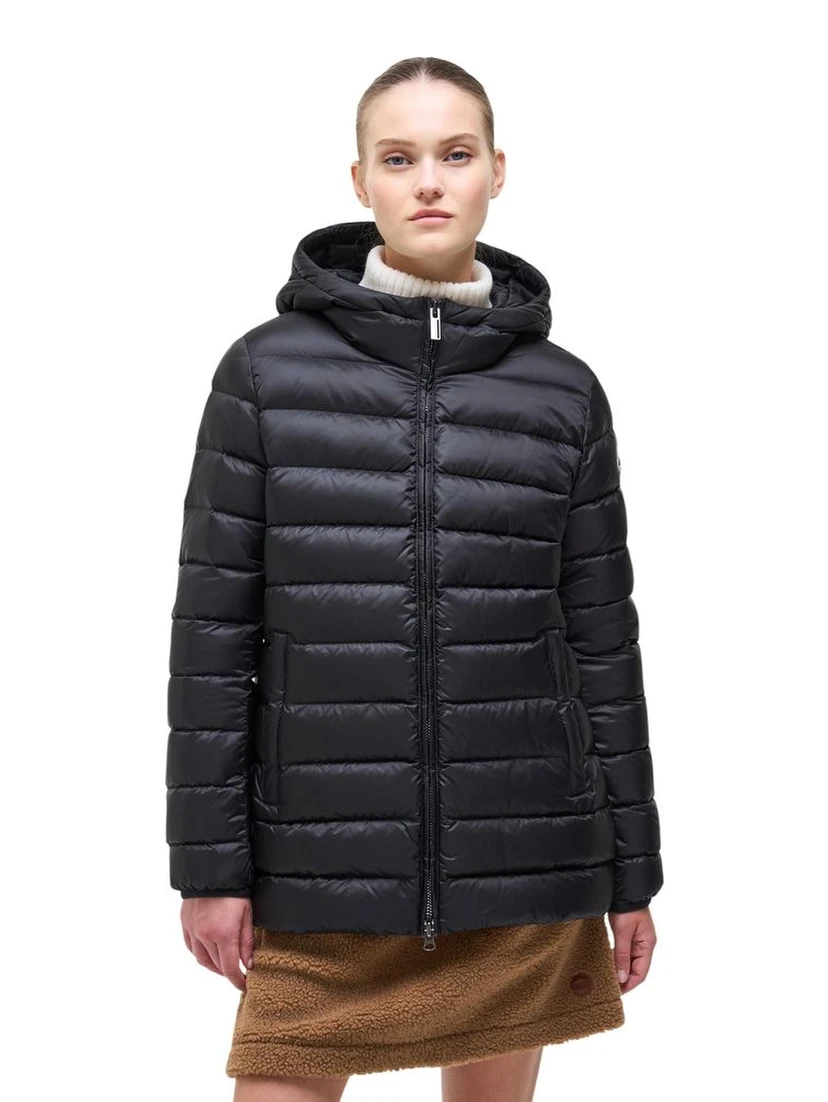 Black Polyamide Full-Length Jacket