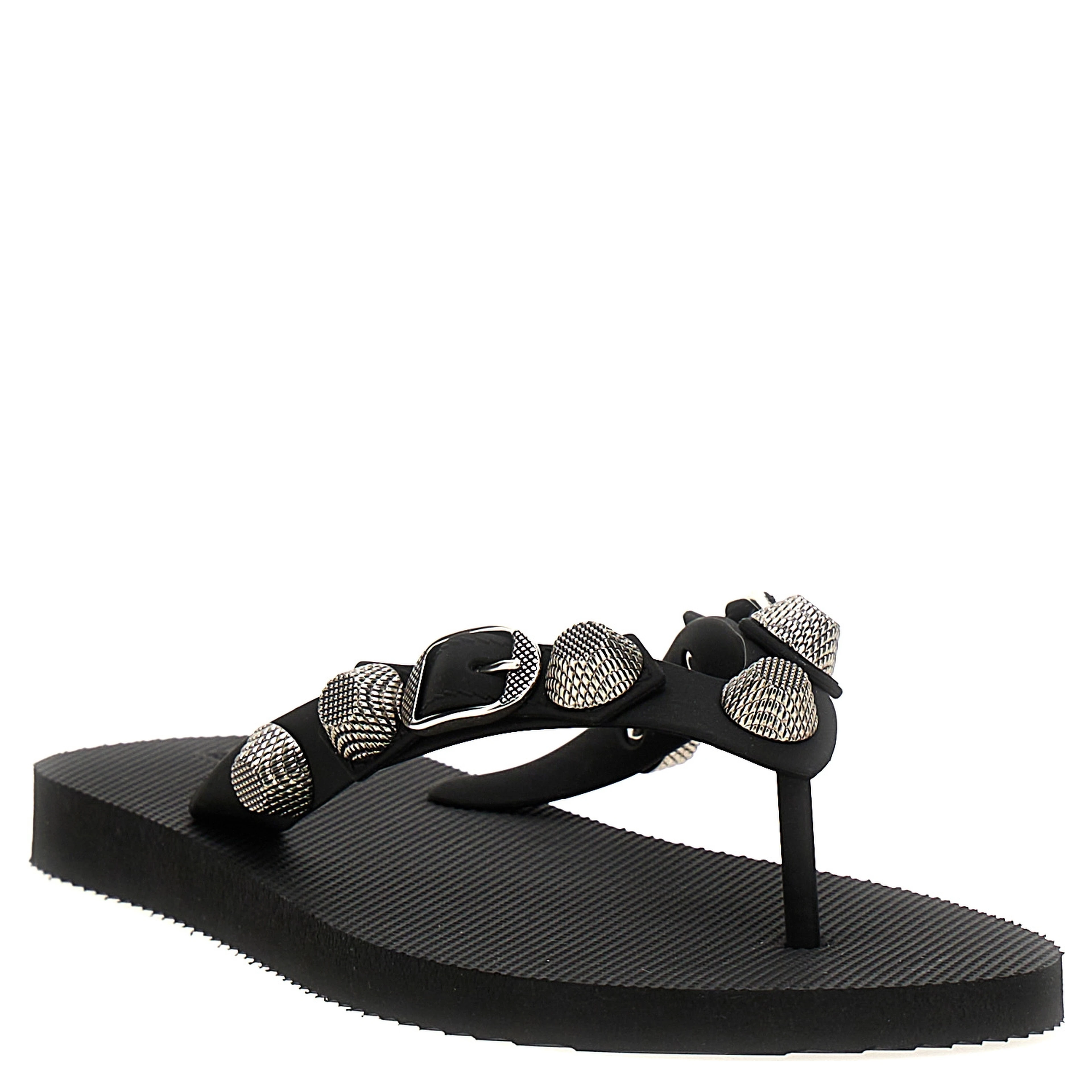 Black Rubber Slides