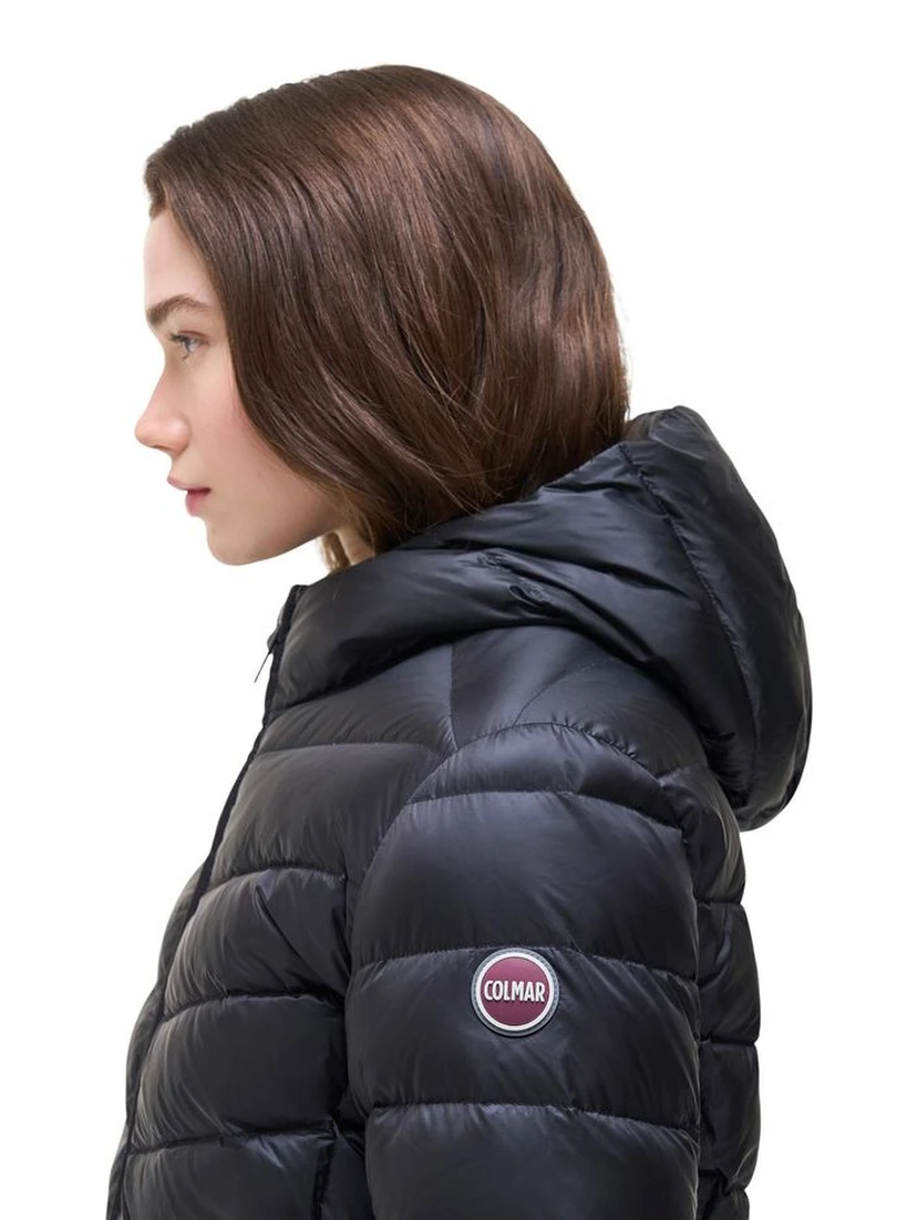 Black Polyamide Full-Length Jacket