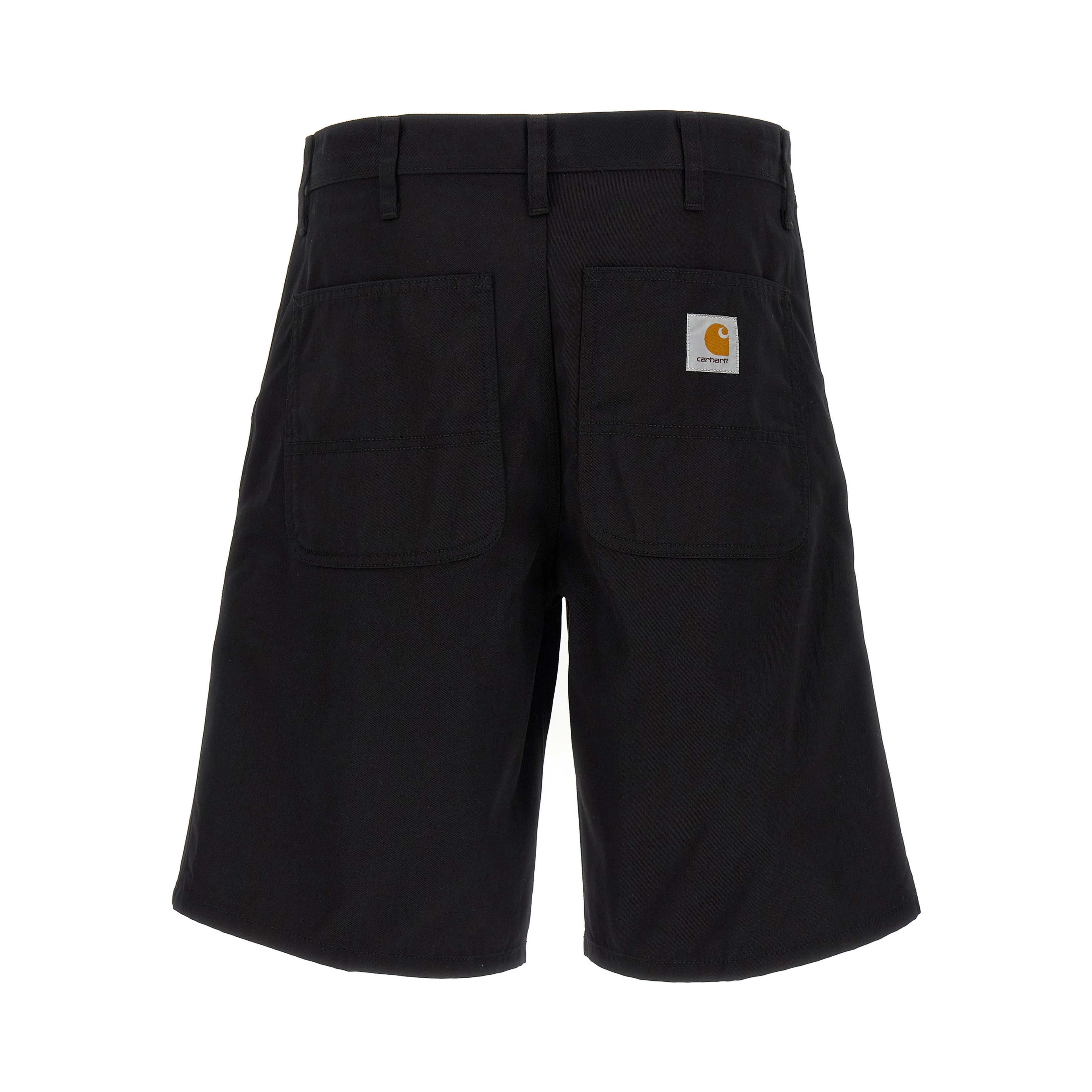 Black Polyester Bermuda Shorts