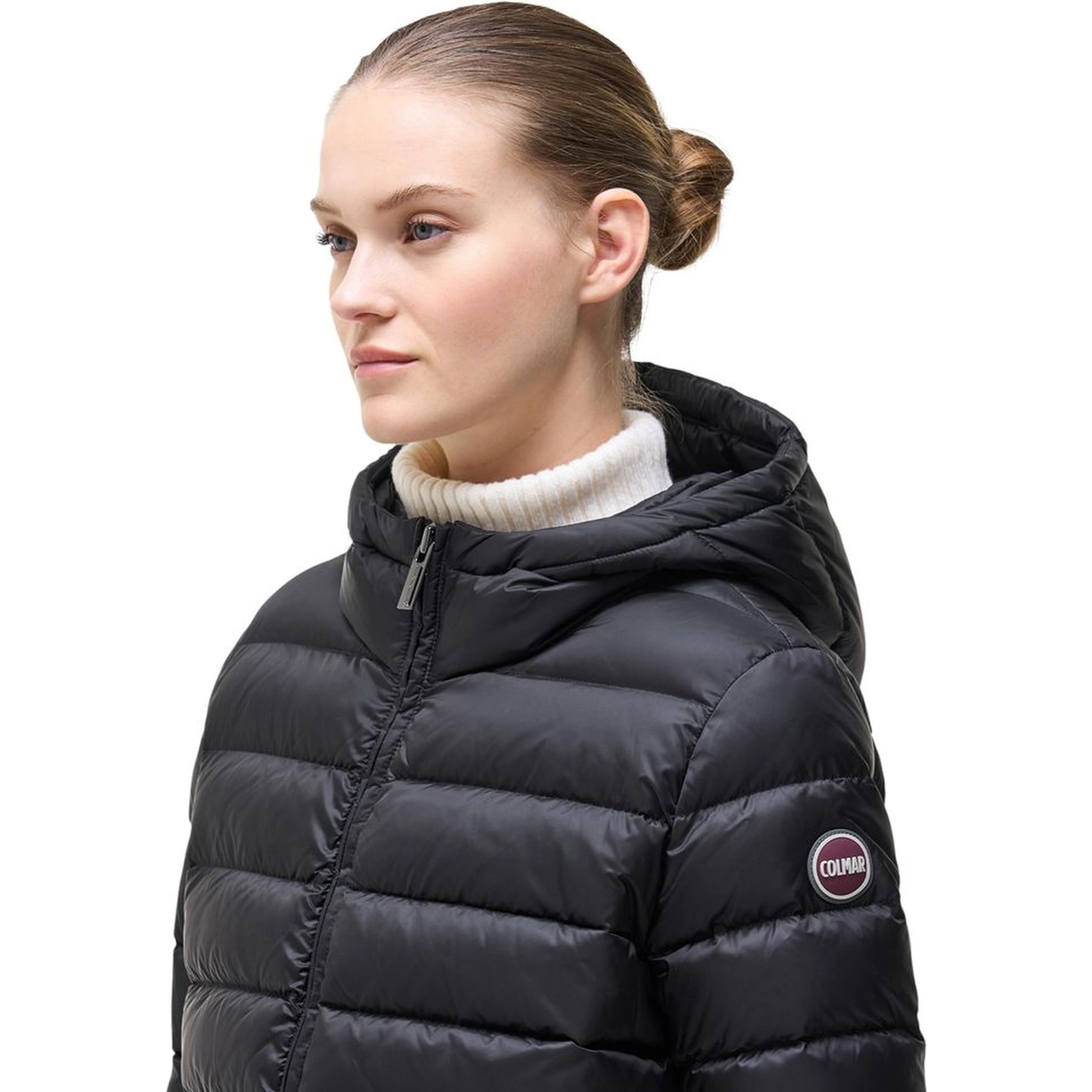 Black Polyamide Full-Length Jacket