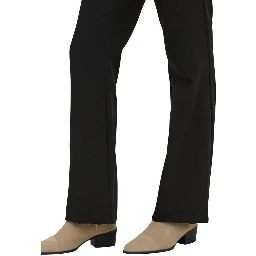 Black Recycled Polyester Flared Pants