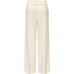 Cream Polyester Dress Pants