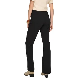 Black Recycled Polyester Flared Pants