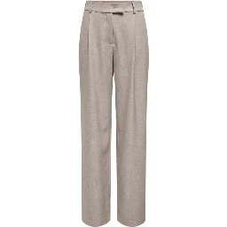 Beige Polyester Dress Pants
