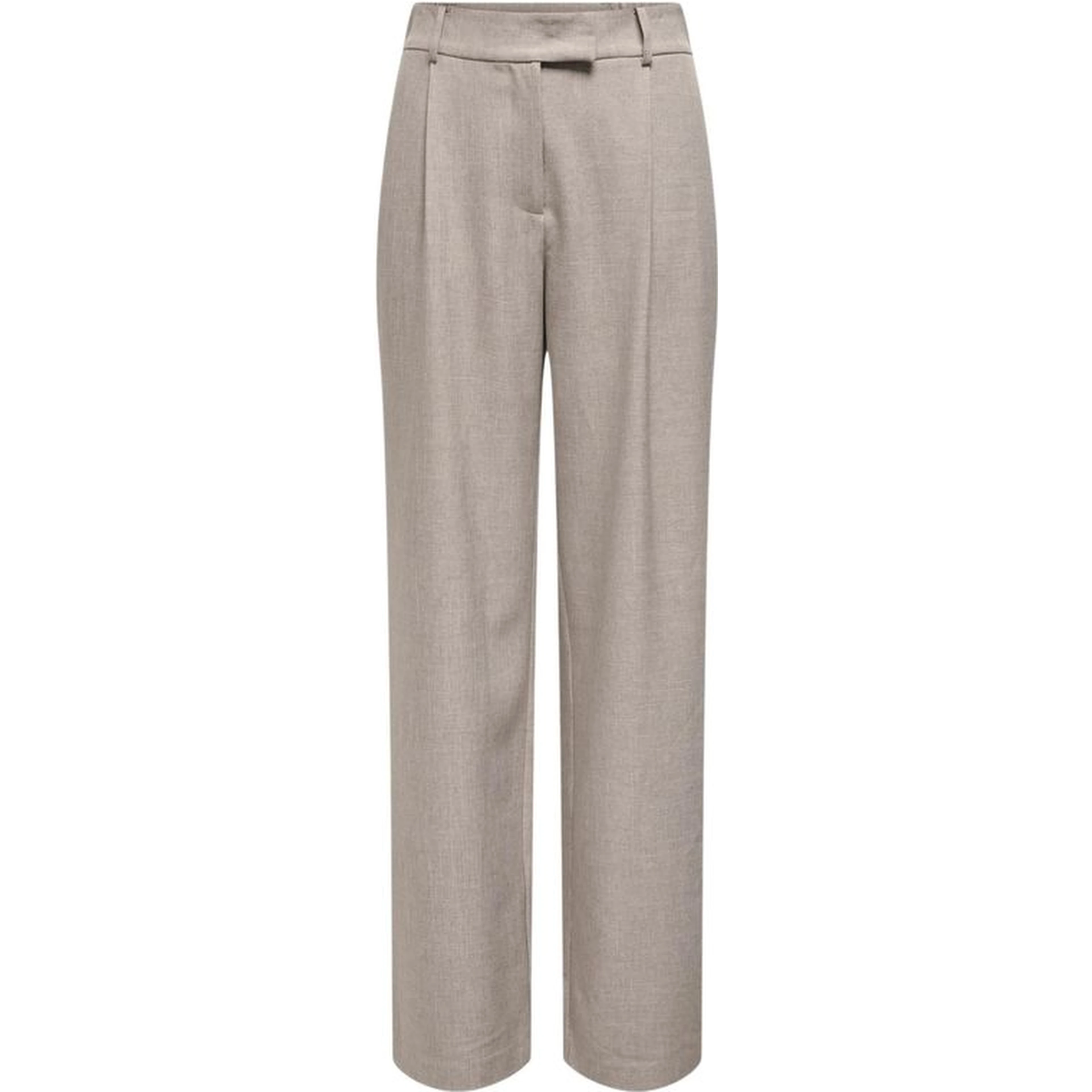 Beige Polyester Dress Pants