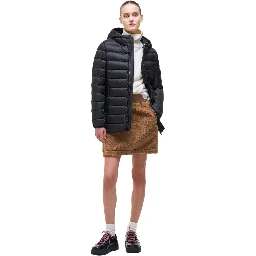 Black Polyamide Full-Length Jacket