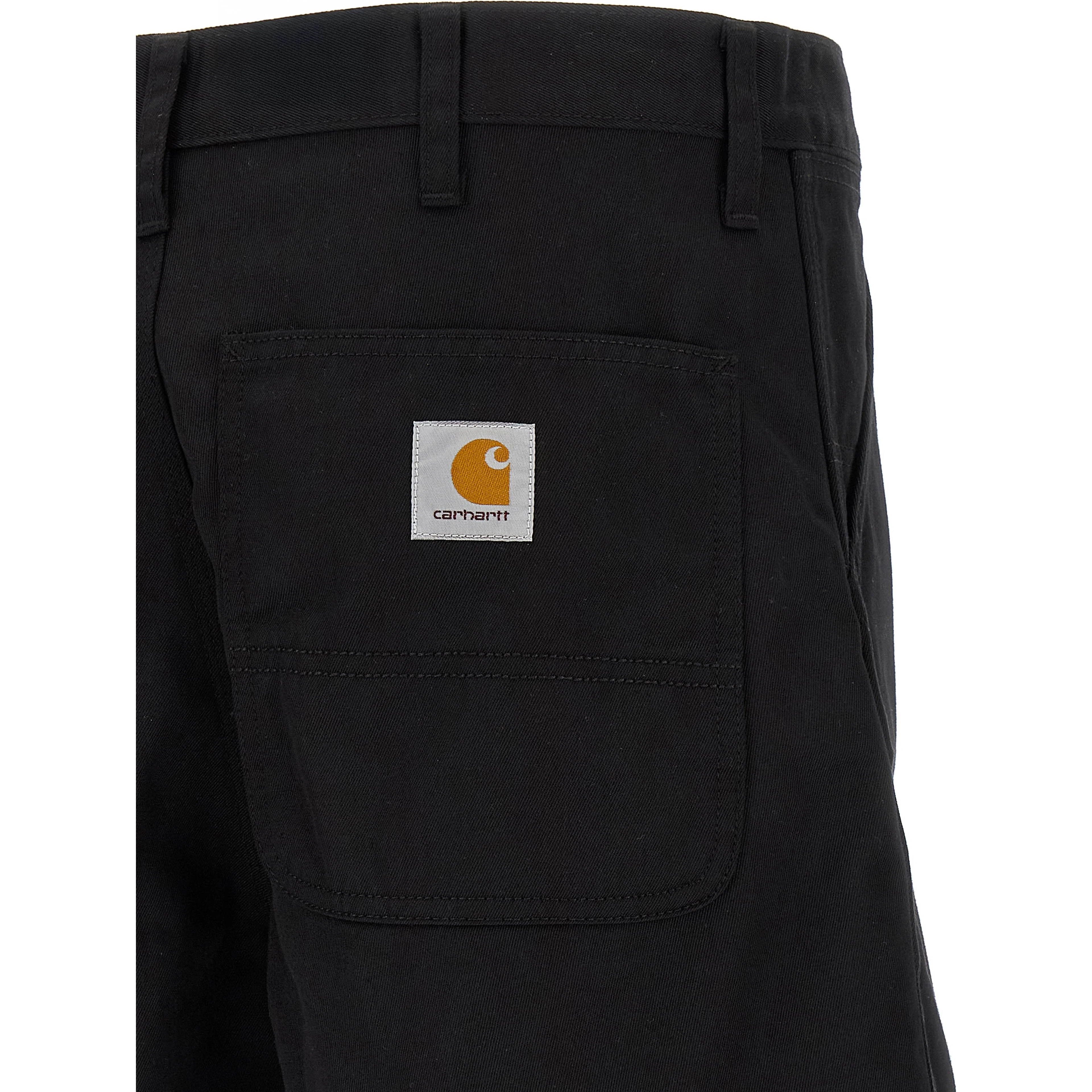 Black Polyester Bermuda Shorts