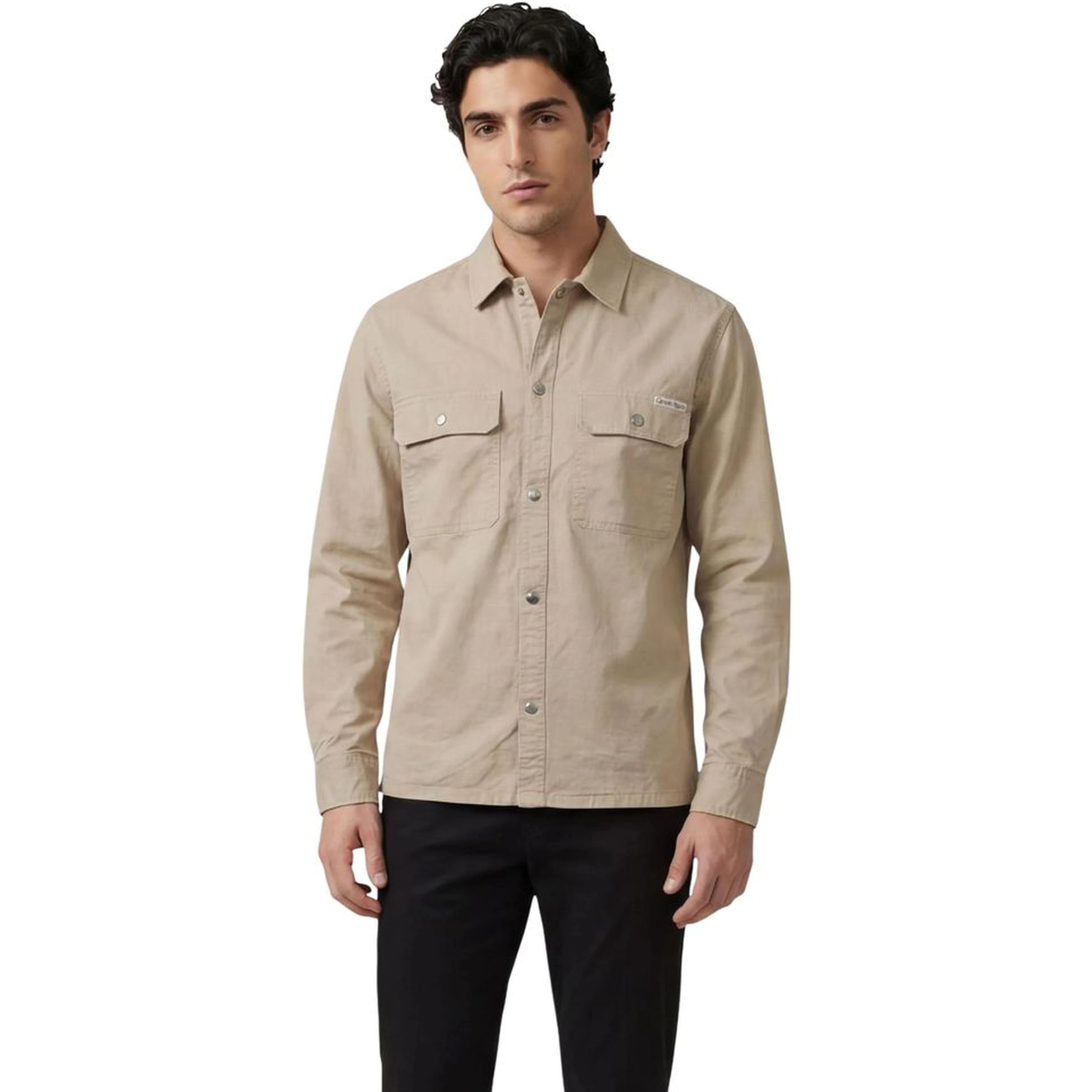Beige Denim Shirt